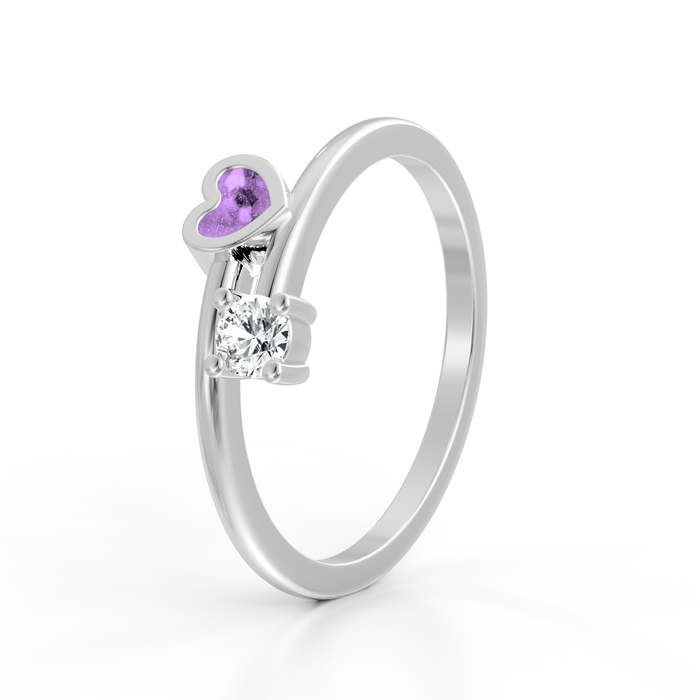 Always With Me Heart & Birthstone  (AWM-R2S)
