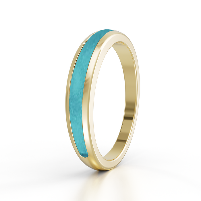 Always With Me Half Eternity Ashes Ring 9kt Gold (AWM-R4G)
