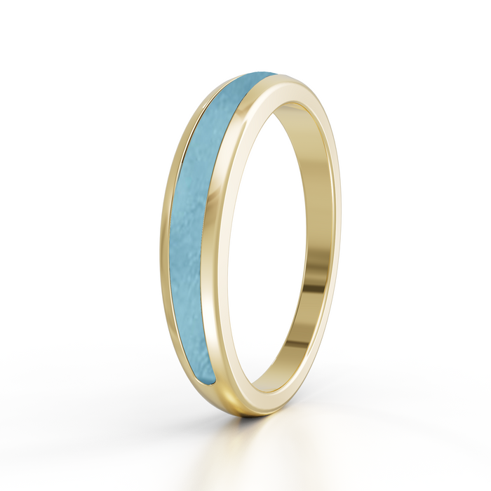 Always With Me Half Eternity Ashes Ring 9kt Gold (AWM-R4G)