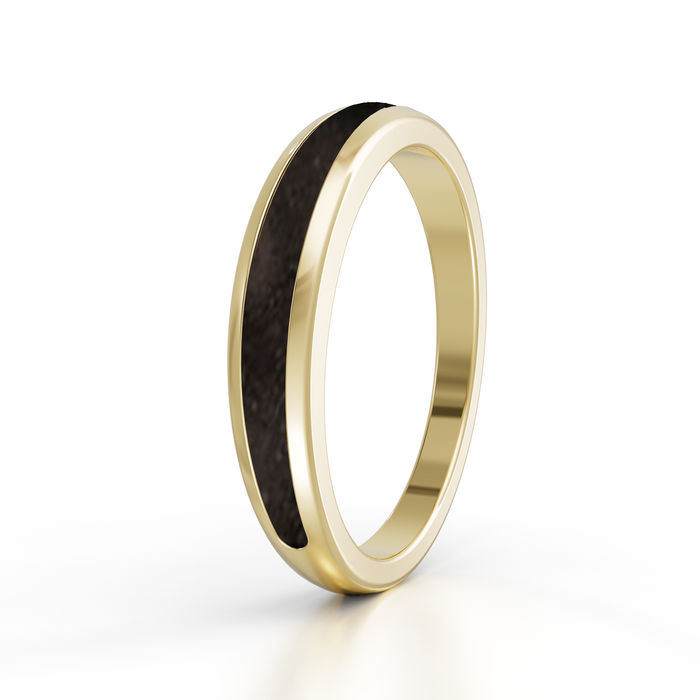 Always With Me Half Eternity Ashes Ring 9kt Gold (AWM-R4G)