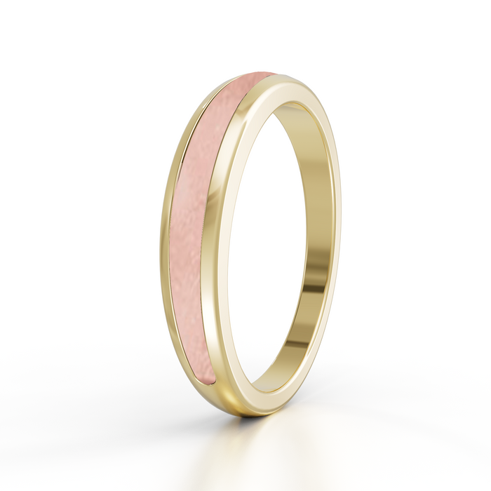 Always With Me Half Eternity Ashes Ring 9kt Gold (AWM-R4G)