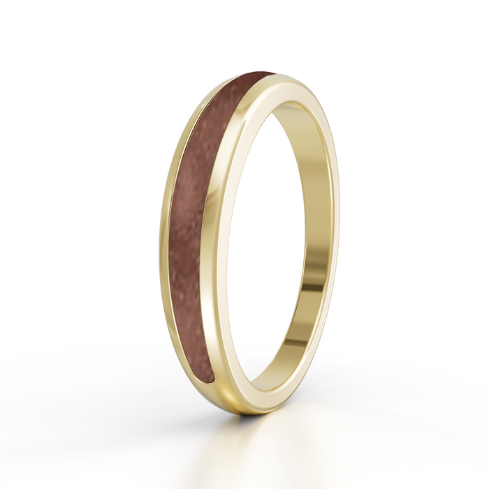 Always With Me Half Eternity Ashes Ring 9kt Gold (AWM-R4G)