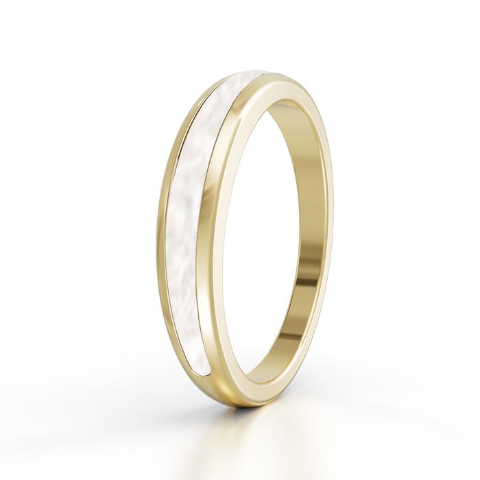Always With Me Half Eternity Ashes Ring 9kt Gold (AWM-R4G)