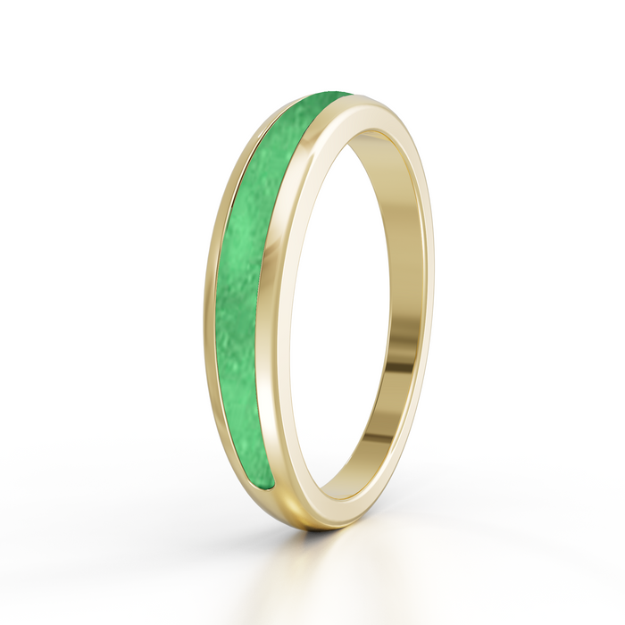 Always With Me Half Eternity Ashes Ring 9kt Gold (AWM-R4G)