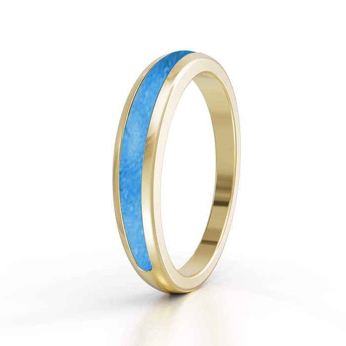 Always With Me Half Eternity Ashes Ring 9kt Gold (AWM-R4G)