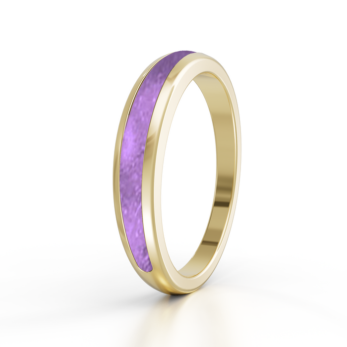 Always With Me Half Eternity Ashes Ring 9kt Gold (AWM-R4G)