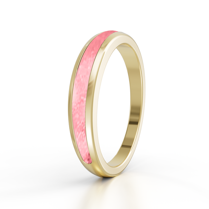 Always With Me Half Eternity Ashes Ring 9kt Gold (AWM-R4G)