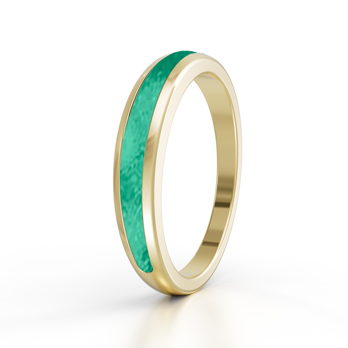 Always With Me Half Eternity Ashes Ring 9kt Gold (AWM-R4G)