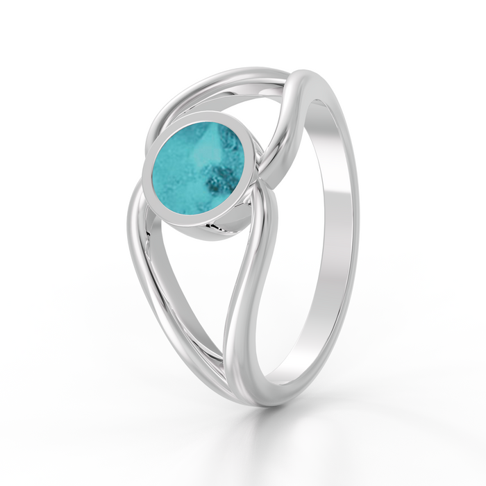 Always With Me Split Ashes Ring with Zircons  (AWM-R5S)