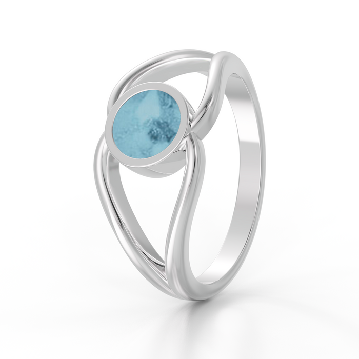 Always With Me Split Ashes Ring with Zircons  (AWM-R5S)