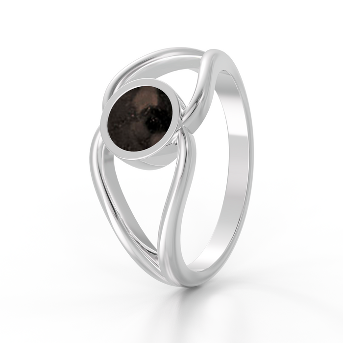 Always With Me Split Ashes Ring with Zircons  (AWM-R5S)