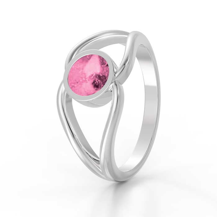 Always With Me Split Ashes Ring with Zircons  (AWM-R5S)