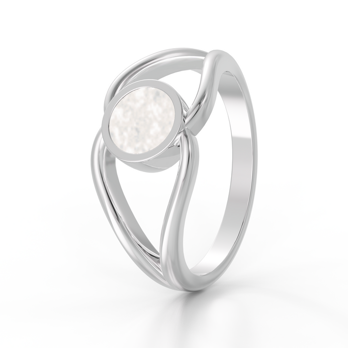 Always With Me Split Ashes Ring with Zircons  (AWM-R5S)