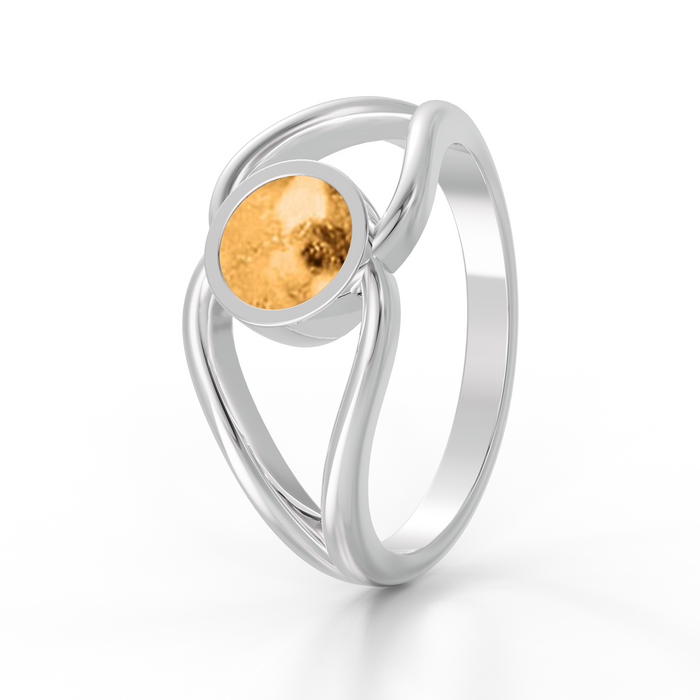 Always With Me Split Ashes Ring with Zircons  (AWM-R5S)