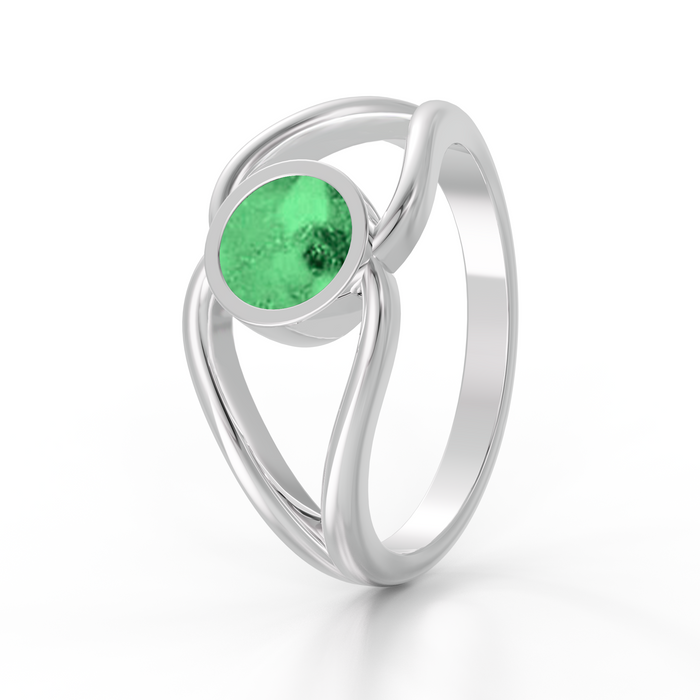 Always With Me Split Ashes Ring with Zircons  (AWM-R5S)