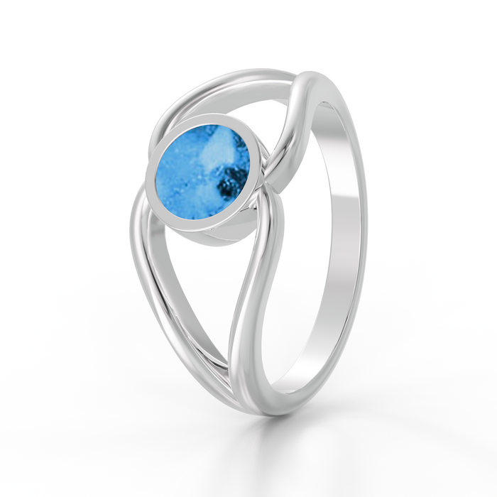 Always With Me Split Ashes Ring with Zircons  (AWM-R5S)