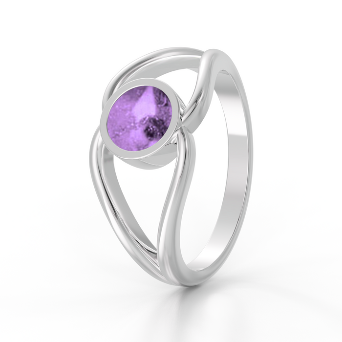 Always With Me Split Ashes Ring with Zircons  (AWM-R5S)