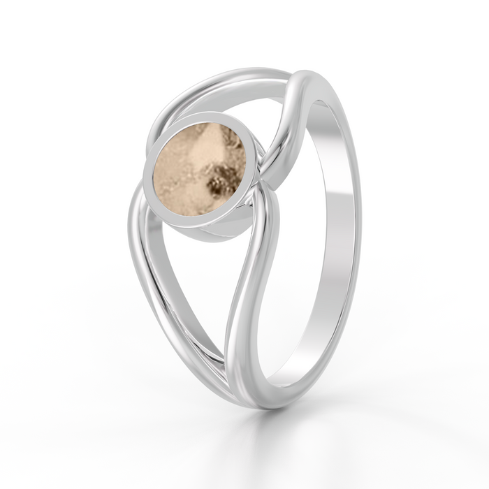 Always With Me Split Ashes Ring with Zircons  (AWM-R5S)