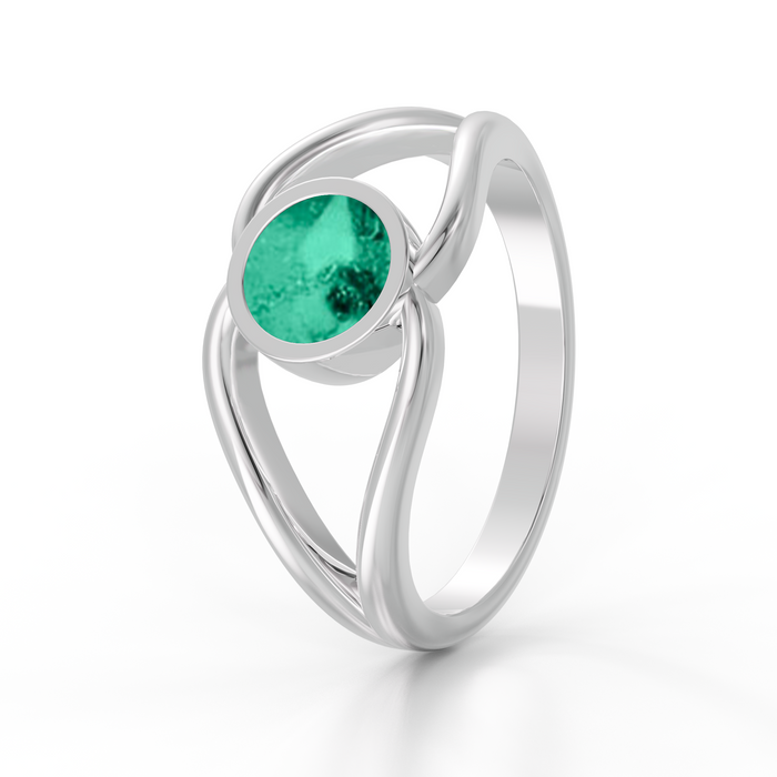 Always With Me Split Ashes Ring with Zircons  (AWM-R5S)
