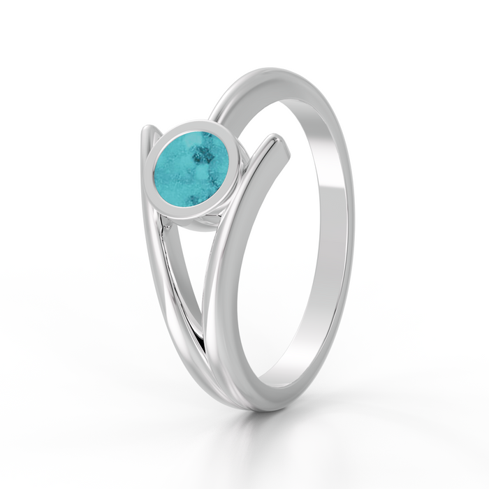 Always With Me Ashes Ring with Zircons  (AWM-R6S)