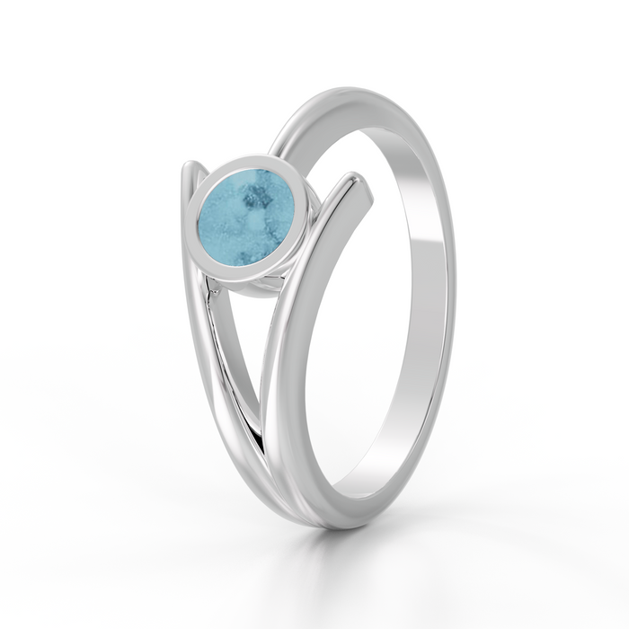 Always With Me Ashes Ring with Zircons  (AWM-R6S)