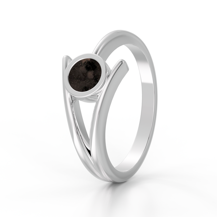 Always With Me Ashes Ring with Zircons  (AWM-R6S)