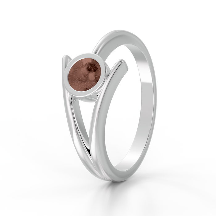 Always With Me Ashes Ring with Zircons  (AWM-R6S)