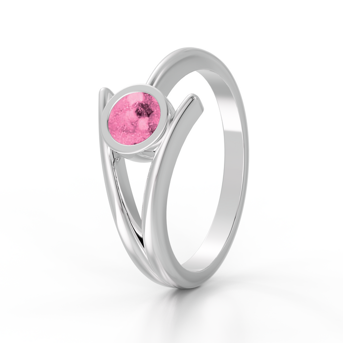 Always With Me Ashes Ring with Zircons  (AWM-R6S)