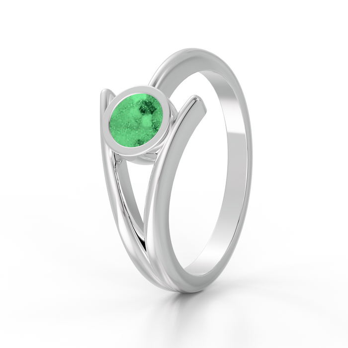 Always With Me Ashes Ring with Zircons  (AWM-R6S)