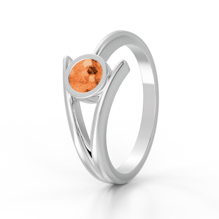 Always With Me Ashes Ring with Zircons  (AWM-R6S)