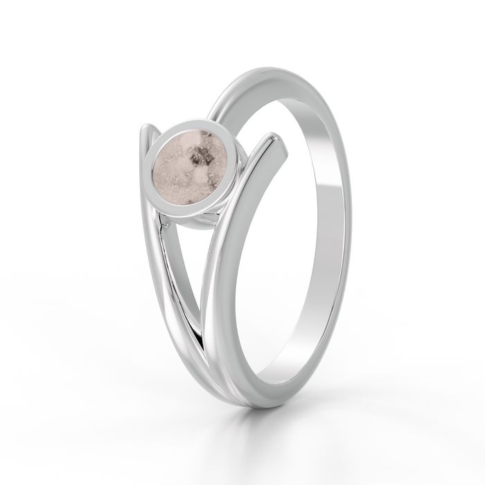 Always With Me Ashes Ring with Zircons  (AWM-R6S)