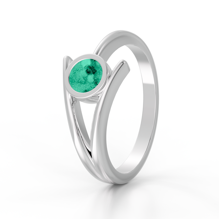 Always With Me Ashes Ring with Zircons  (AWM-R6S)