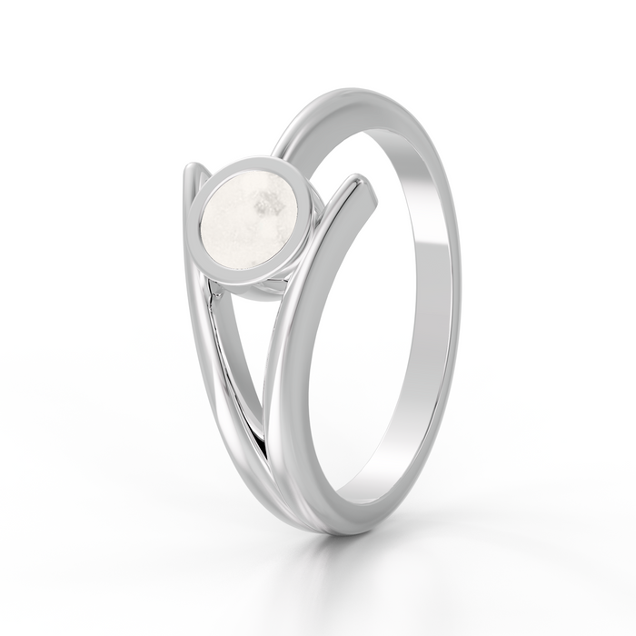 Always With Me Ashes Ring with Zircons  (AWM-R6S)
