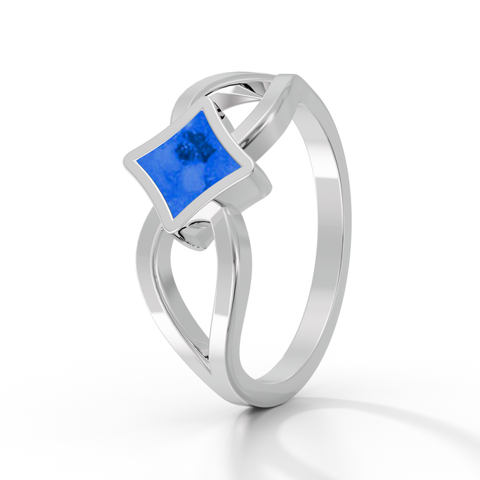 Always With Me Emerald Cut Ashes Ring with Zircons  (AWM-R8S)
