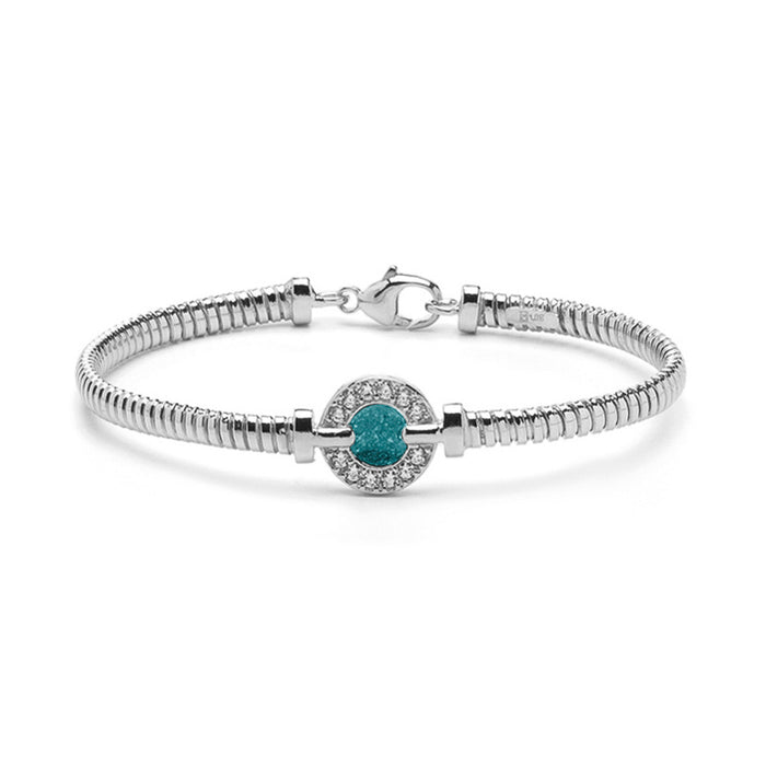 See You Memorial Ashes Bracelet with Zircon Circle Surround (BL 004)