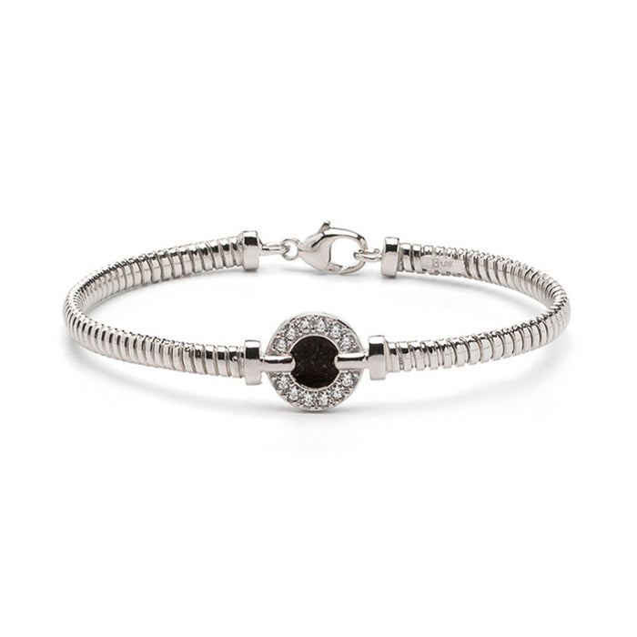See You Memorial Ashes Bracelet with Zircon Circle Surround (BL 004)