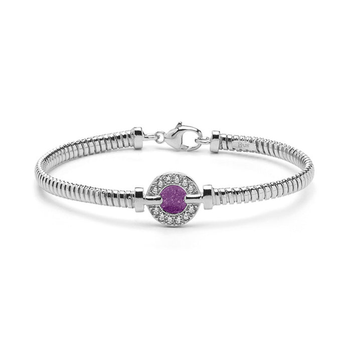 See You Memorial Ashes Bracelet with Zircon Circle Surround (BL 004)