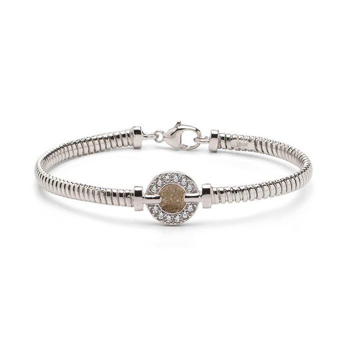 See You Memorial Ashes Bracelet with Zircon Circle Surround (BL 004)