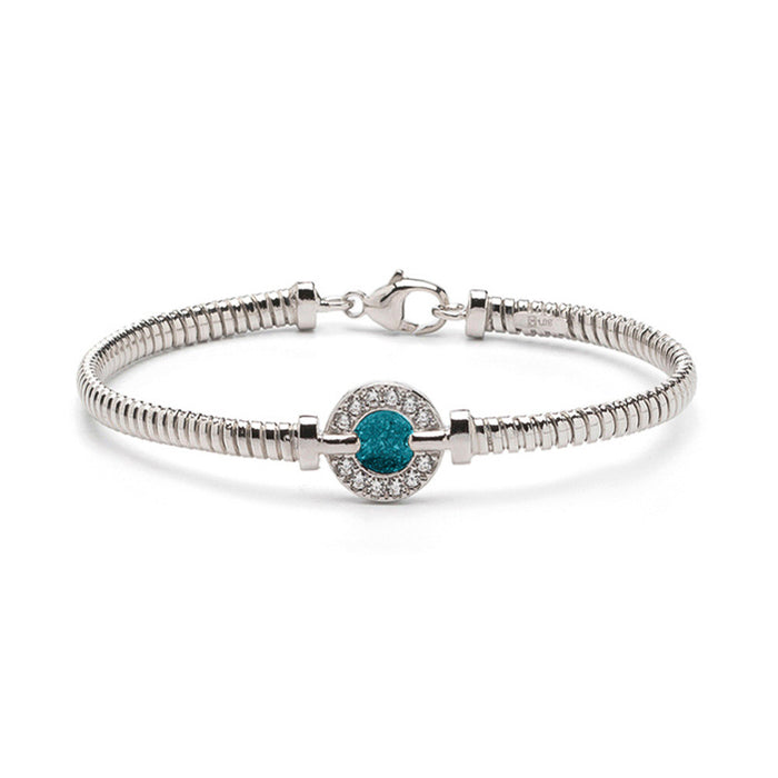 See You Memorial Ashes Bracelet with Zircon Circle Surround (BL 004)