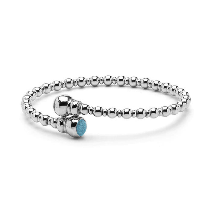 See You Memorial Ashes Silver Flexible Ball Bracelet (BL007)
