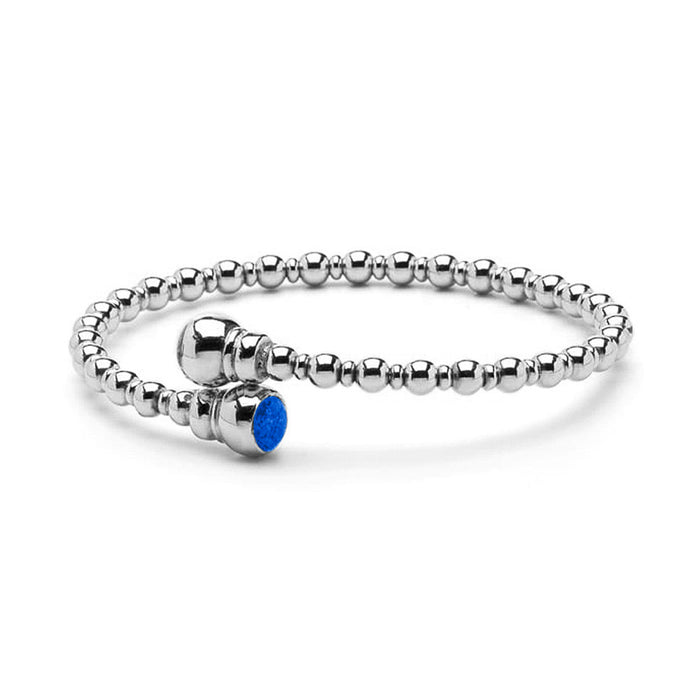 See You Memorial Ashes Silver Flexible Ball Bracelet (BL007)