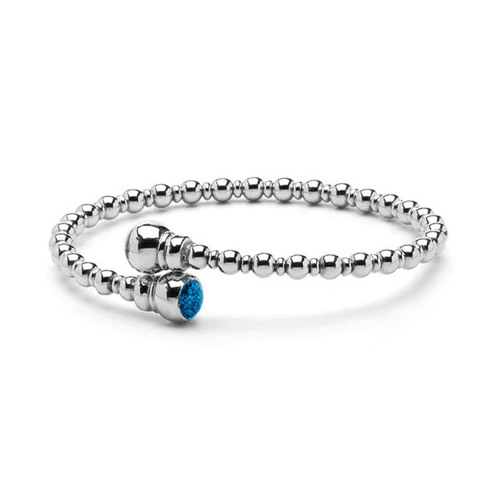 See You Memorial Ashes Silver Flexible Ball Bracelet (BL007)
