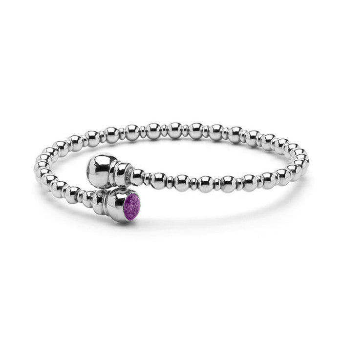 See You Memorial Ashes Silver Flexible Ball Bracelet (BL007)
