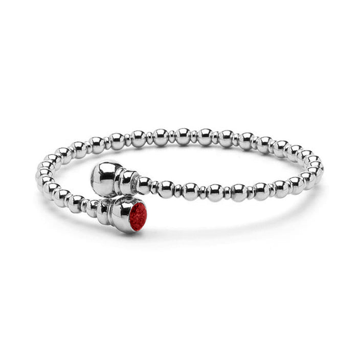 See You Memorial Ashes Silver Flexible Ball Bracelet (BL007)