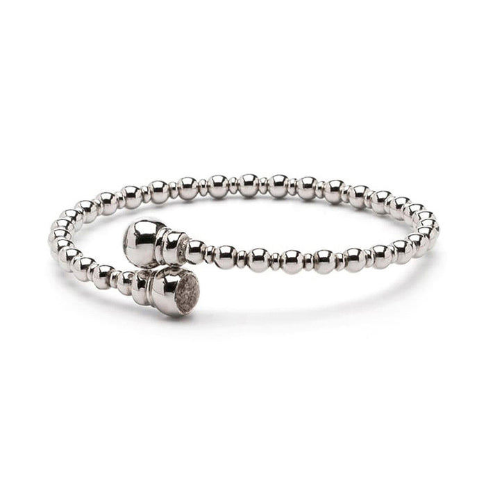 See You Memorial Ashes Silver Flexible Ball Bracelet (BL007)
