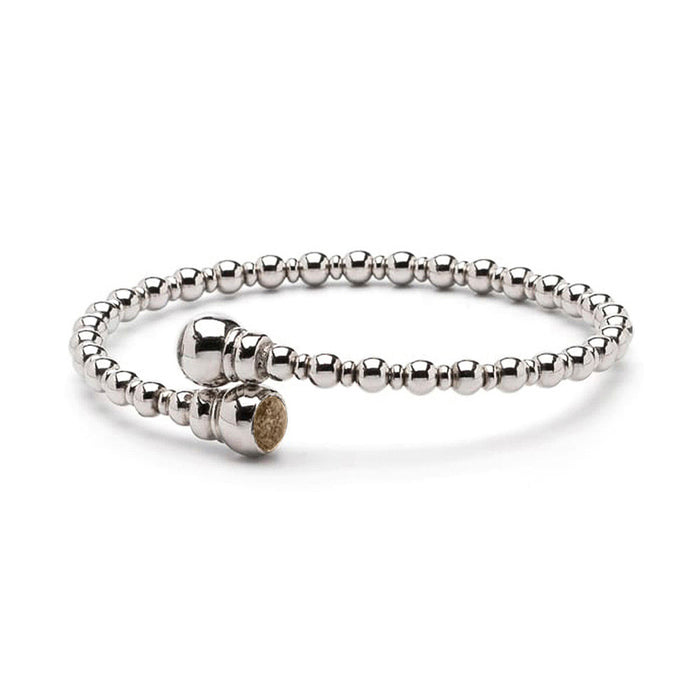 See You Memorial Ashes Silver Flexible Ball Bracelet (BL007)