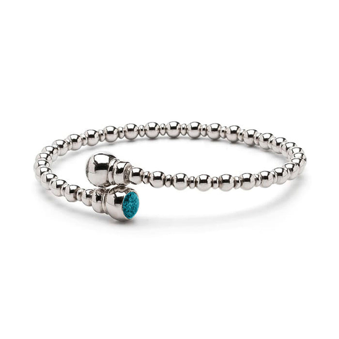 See You Memorial Ashes Silver Flexible Ball Bracelet (BL007)