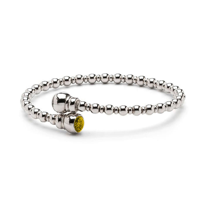 See You Memorial Ashes Silver Flexible Ball Bracelet (BL007)