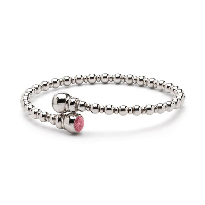 See You Memorial Ashes Silver Flexible Ball Bracelet (BL007)