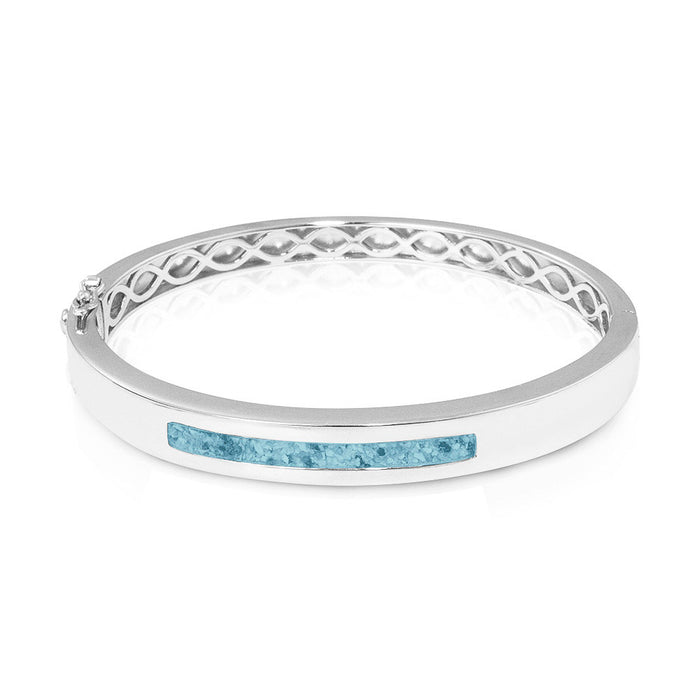 See You Memorial Ashes Silver Polished Groove Bracelet (BL010)